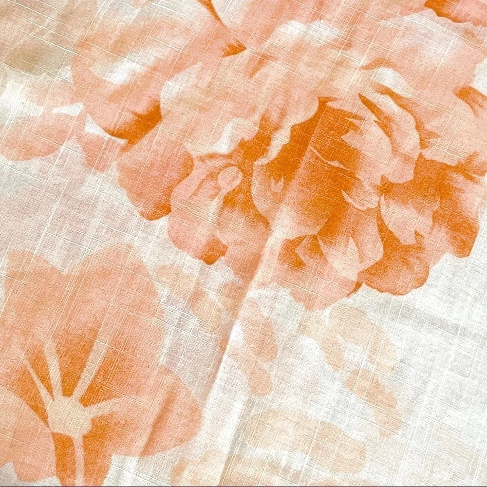 🌺 Morning Lavender Peach Ivory Fringe Lightweight Scarf Wrap NWT